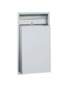 Bobrick ClassicSeries Recessed Waste Receptacle, 12 Gallons, Silver