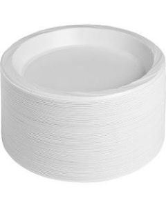 Genuine Joe 10-1/4in Large Plastic Plates - 125 / Pack - 10.25in Diameter Plate - Plastic - Disposable - Warm White - 500 Piece(s) / Carton