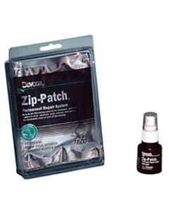 Zip Patch, 4 in x 9 in Patch, Brown