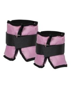 Mind Reader Adjustable Wrist And Ankle Weights, 2 Lb, 1inH x 12-1/2inW x 5inD, Pink, Pack Of 2 Weights