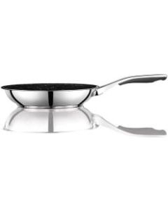 Starfrit Stainless Steel Non-Stick Fry Pan with Stainless Steel Handle (11-Inch) - 11in Diameter Frying Pan - Stainless Steel Handle, Stainless Steel Exterior - Cooking, Frying - Silver, Stainless Steel