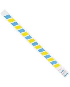 Office Depot Brand Tyvek Wristbands, Stripes, 3/4in x 10in, Blue/Yellow, Case Of 500