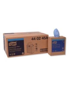 Tork Industrial 4-Ply Paper Wipers, 8-1/2in x 16-1/2in, Blue, 90 Towels Per Box, Carton Of 10 Boxes