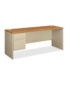 HON38000 Series Left-Pedestal Credenza With Lock, Harvest/Putty