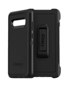 OtterBox Defender Carrying Case (Holster) Samsung Smartphone - Black - Anti-slip, Dirt Resistant Port, Dust Resistant Port, Lint Resistant Port, Drop Resistant - Polycarbonate Shell, Synthetic Rubber Cover, Polycarbonate Holster - Belt Clip - 1 Pack