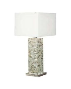 Kenroy Home Pearl Table Lamp, 29-1/2inH, White Shade/Pearl Base