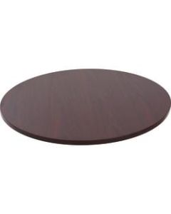 Lorell Round Adjustable-Height Table Top, 35 1/2inW, Mahogany
