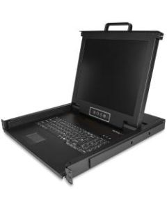 StarTech.com Rackmount KVM Console - Single-Port with 17-inch LCD Monitor - VGA KVM - Cable and Mounting Hardware Included - Connect your PC or server to this rack mount console - Features LCD monitor, built-in keyboard and touch pad in 1U of rack space