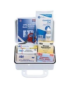 10 Person ANSI Plus First Aid Kit, Weatherproof Plastic, Wall Mount