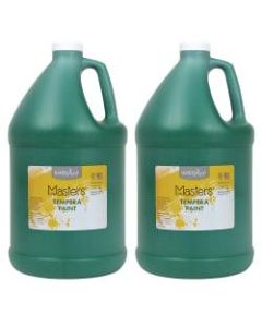 Little Masters Tempera Paint, 128 Oz, Green, Pack Of 2