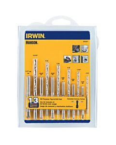 IRWIN High-Carbon Steel Tap and Drill Bit Set, 13 Piece