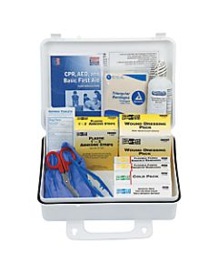 25 Person ANSI Plus First Aid Kit, Weatherproof Plastic, Wall Mount