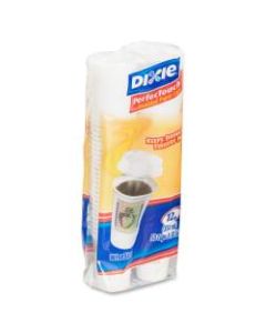 Dixie PerfecTouch Insulated Hot Paper Cups, 12 Oz, White, 50 Cups Per Pack, Set Of 6 Packs