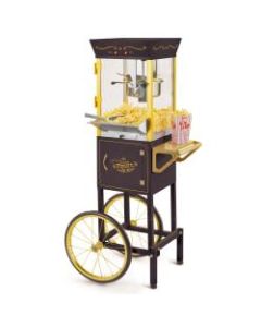 Nostalgia Electrics CCP510 Vintage Commercial Popcorn Cart, Black