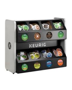 Keurig Premium 8-Sleeve K-Cup Pod Storage Rack, 18 3/8inH x 16 3/8inW x 21 1/4inD, Black/Silver