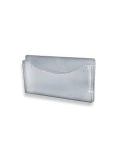 Azar Displays Single-Pocket Wall Files, 15ft"H x 9ft"W x 3ft-d, Clear, Pack Of 2