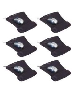 Belkin WaveRest Gel Mouse Pad (Black), 6 Pack - 1.50in x 9in Dimension - Black - Gel - 6 Pack
