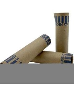 PAP-R Tubular Coin Wrap - 5cents Denomination - Durable, Burst Resistant, Crimped, Pre-formed - 57 lb Paper Weight - Paper - Blue