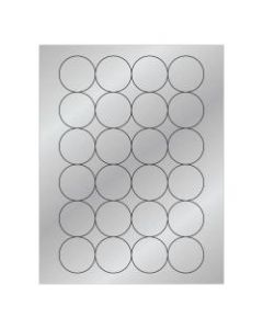 Office Depot Brand Foil Circle Laser Labels, LL218SR, 1-11/16in, Silver, Pack Of 2,400 Labels