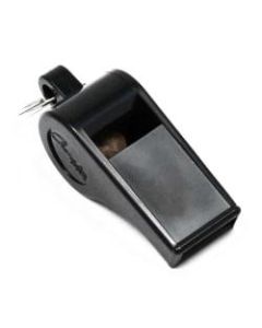 Champion Sports Medium-Weight Plastic Whistles, Black, Pack Of 12