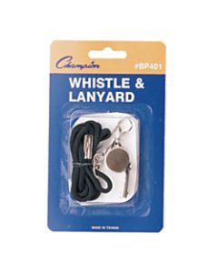 Champion Sports Metal Whistle And Lanyard