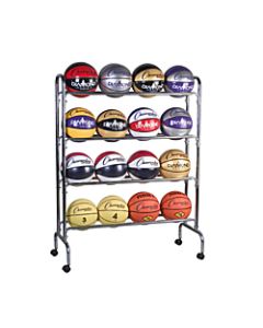 Champion Sports 16-Ball Basketball Rack, 53in x 17in x 41in, Steel