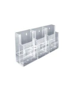Azar Displays 2-Tier Modular Brochure Holders, 6-Pocket, Acrylic, 7inH x 12 1/2inW x 3 3/4inD, Clear, Pack Of 2