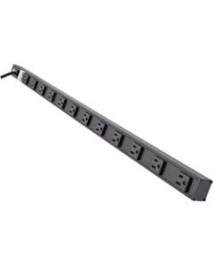 Tripp Lite 12 Outlet Power Strip 5-15R 15ft Cord Vertical 5-15P 15A 36in Black - NEMA 5-15P - 12 x NEMA 5-15R - 15 ft Cord - 15 A Current - 120 V AC Voltage - 1.80 kW - Horizontal/Vertical Rackmount, Desk Mountable