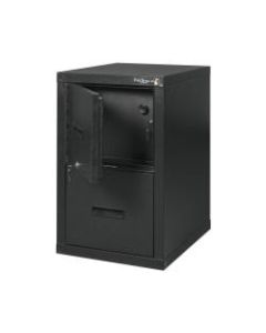 FireKing FireShield 22inD Vertical 1-Drawer File Cabinet And Safe, Metal, Black Stone
