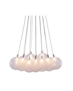 Zuo Modern Cosmos Ceiling Lamp, 17-7/10inW, Clear Glass Shade/Chrome Base