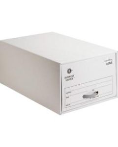 Business Source Stackable Storage File Drawer, Legal Size, 15 1/2in x 23 1/2in x 10 1/4in, White, 6 Box