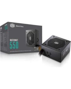 Cooler Master MasterWatt 550 Semi-Fanless Modular 80 PLUS Bronze Certified Power Supply - Internal - 120 V AC, 230 V AC Input - 3.3 V DC @ 20 A, 5 V DC @ 20 A, 12 V DC @ 45.8 A, 12 V DC @ 300 mA, 5 V DC @ 3 A Output - 550 W - 1 +12V Rails - 1 Fan(s)