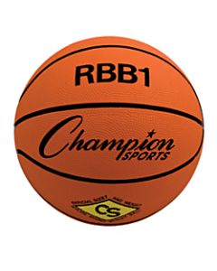 Champion Sports Rubber Basketball, Official Size 7, Orange