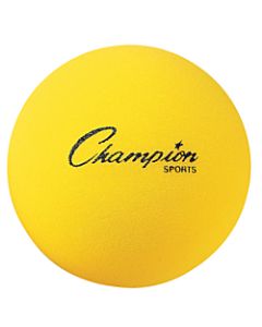 Champion Sports Uncoated Regular Density Foam Ball, 8-1/2in, Yellow