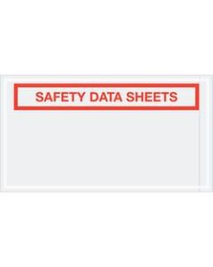 Tape Logic Preprinted Packing List Envelopes, SDS, Safety Data Sheets, 5 1/2in x 10in, Clear, Case Of 1,000