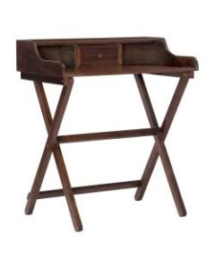 Linon Gage Folding Desk, 34-1/4inH x 30inW x 18inD, Walnut
