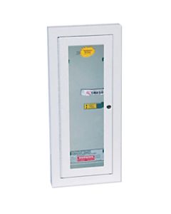 Extinguisher Cabinets, Semi-Recessed w/Keyed Lock, Galvanized Steel, Tan, 10 lb