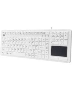 Adesso Slim touch 270 Touchpad Keyboard With Antimicrobial Protection, White