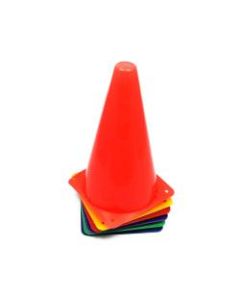Champion Sports High-Visibility Plastic Cones, Assorted Colors, Pack Of 6