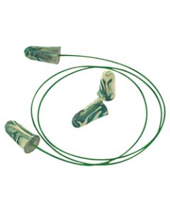 Camo Plugs Disposable Earplugs, Foam, Brown/Tan/Green, Uncorded