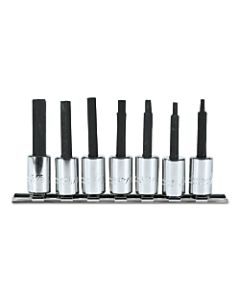 PROTO 7-Piece Hex-Bit Socket Set, SAE, 3/8in Drive, 1/8in to 3/8in