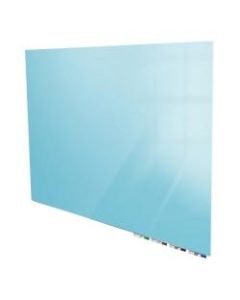 Aria Magnetic Low-Profile 1/4in Glass Unframed Dry-Erase Whiteboard, 36in x 48in, Blue