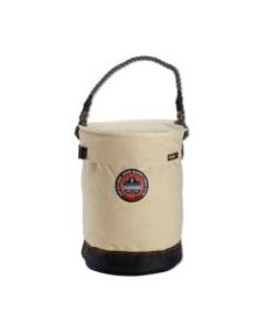 Ergodyne Arsenal 5730T Leather-Bottom Bucket With Top, 15in x 12-1/2in, White