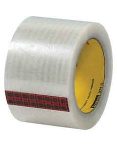 3M 371 Carton Sealing Tape, 3in Core, 3in x 110 Yd., Clear, Case Of 6