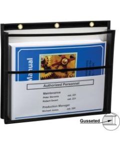 C-Line Dual Pocket Shop Ticket - 0.2in x 11.1in x 13.1in - Fabric, Metal - 10 / Box - Black