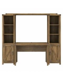 Kathy Ireland Home by Bush Furniture Cottage Grove 48inW Farmhouse Writing Desk with Bookshelves, Reclaimed Pine, Standard Delivery