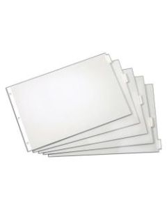 Cardinal Tabloid Paper Index Dividers, 11in x 17in, 5-Tab, Clear