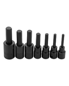PROTO 7-Piece Hex-Bit Impact Socket Set, SAE, 1/2in Drive, 1/4in to 5/8in
