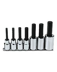 PROTO 7-Piece Hex-Bit Socket Set, SAE, 1/2in Drive, 1/4in to 5/8in