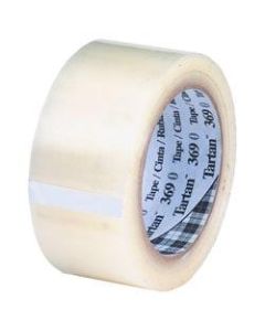 3M Tartan 369 Carton Sealing Tape, 2in x 55 Yd., Clear, Case Of 36